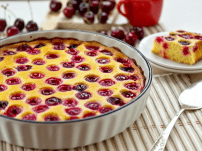 Clafoutis aux cerises sans gluten et sans lactose