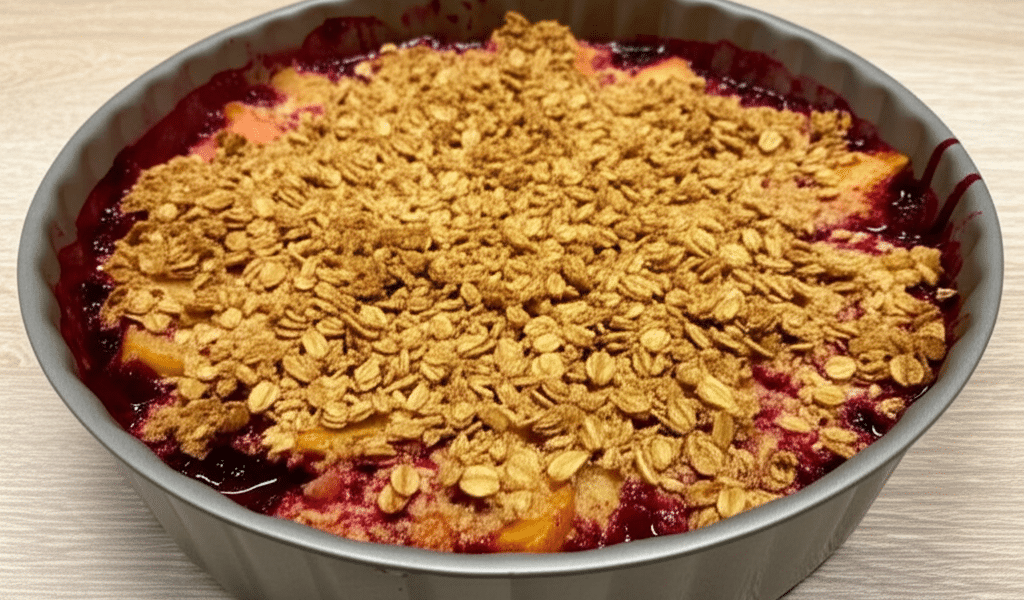 Crumble aux fruits sans gluten et sans lactose