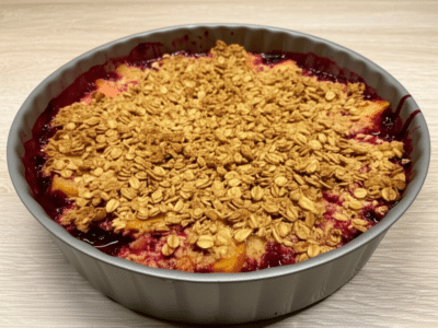 Crumble aux fruits sans gluten et sans lactose