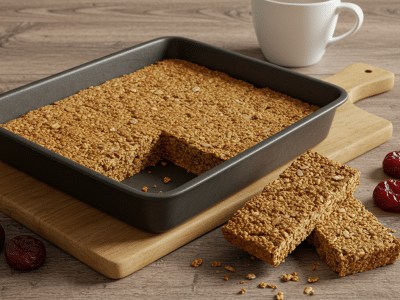 Barres de céréales maison sans gluten et sans lactose