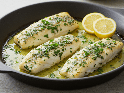 Filets de poisson aux herbes frais, recette sans gluten et sans lactose