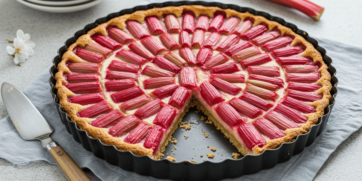 Tarte à la rhubarbe sans gluten et sans lactose