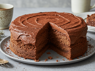 Bûche de Noël au Chocolat Sans Gluten et Sans Lactose