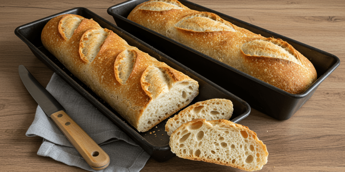 Baguette sans gluten maison croustillante