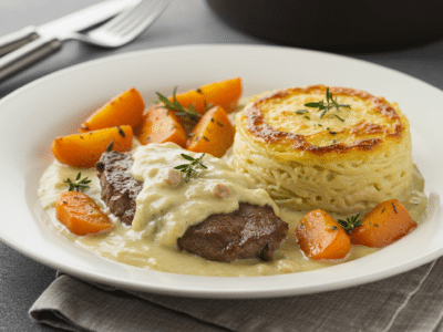 Blanquette de veau sans gluten et sans lactose
