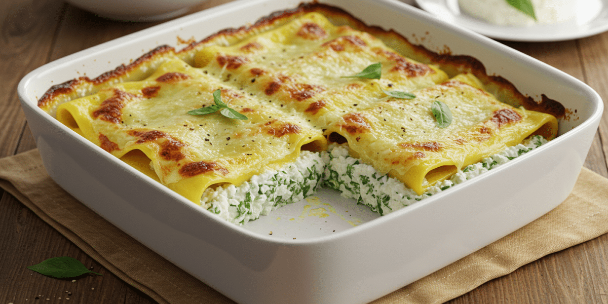 Cannelloni sans gluten farcis à la ricotta et aux épinards