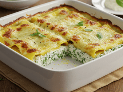 Cannelloni sans gluten farcis à la ricotta et aux épinards