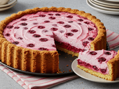 Charlotte sans lactose et sans gluten aux fruits rouges