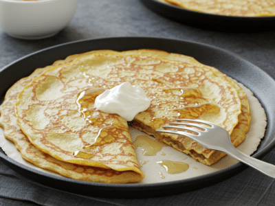 Crêpes à la farine de châtaigne sans gluten
