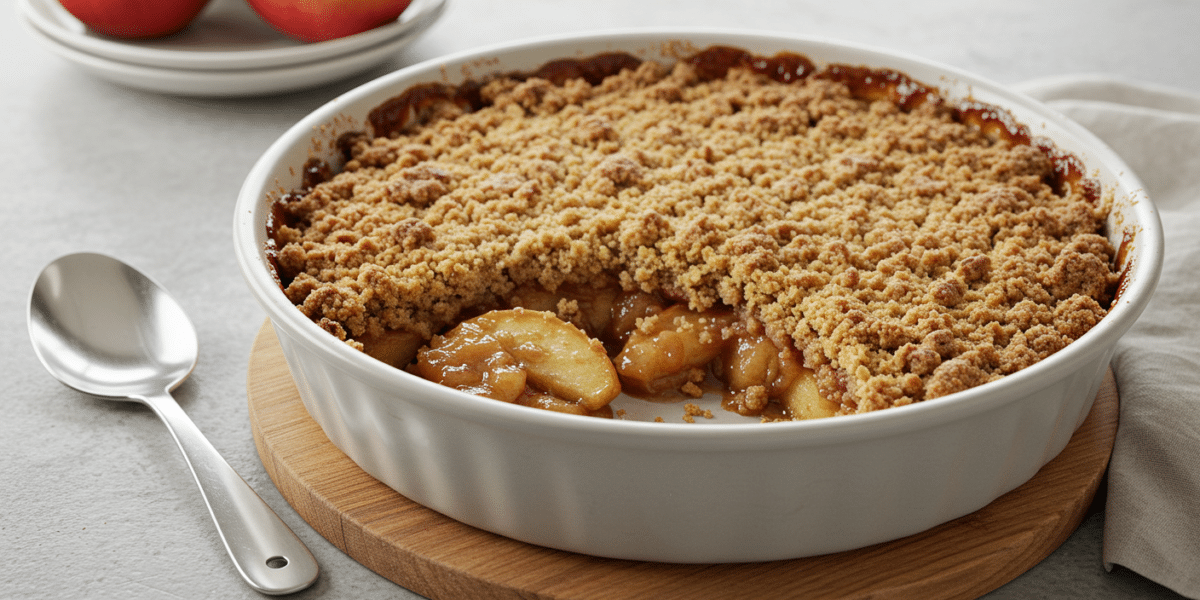Crumble aux pommes sans lactose