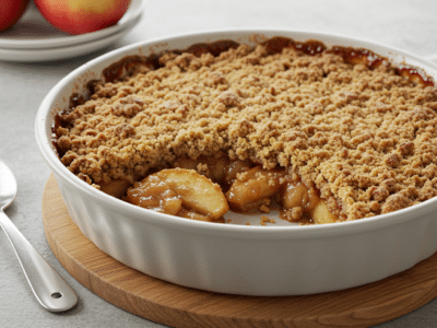 Crumble aux pommes sans lactose