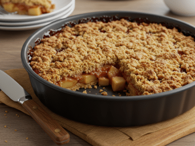 Dessert aux pommes sans gluten : Crumble croustillant aux pommes