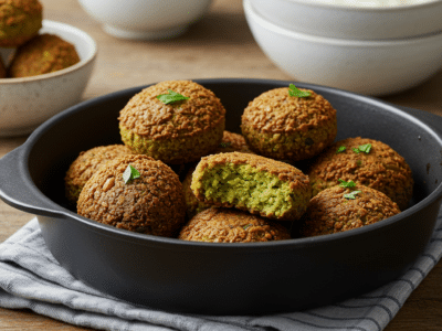 Falafels sans gluten traditionnels à base de pois chiches