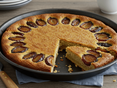 Far breton sans gluten traditionnel aux pruneaux