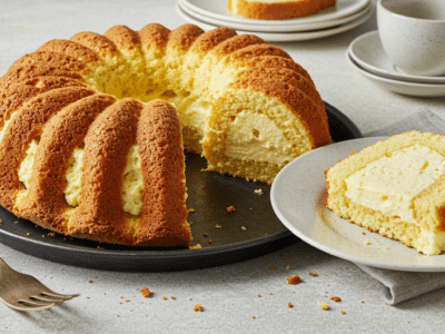 Gâteau Roulé Sans Gluten et Sans Lactose