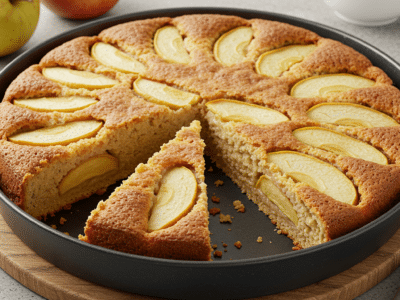Gâteau aux pommes sans gluten et sans lactose