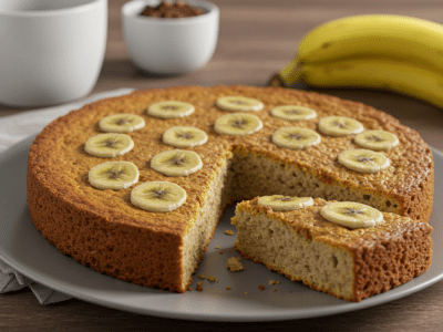 Gâteau moelleux à la banane sans gluten et sans lactose