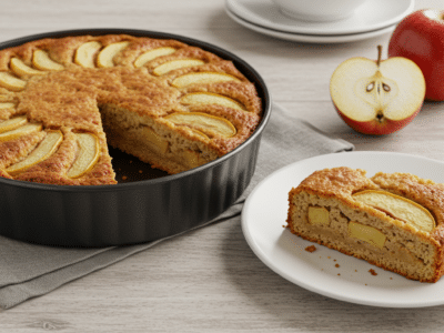 Gâteau moelleux aux pommes sans gluten