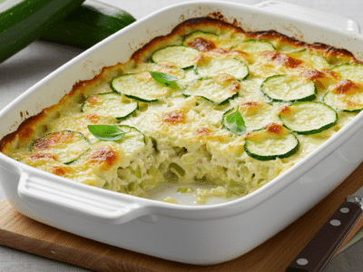 Gratin de courgettes sans gluten et sans lactose