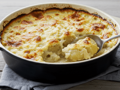 Gratin de poireaux sans gluten et sans lactose