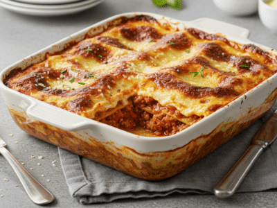 Lasagne traditionnelle sans gluten à la bolognaise