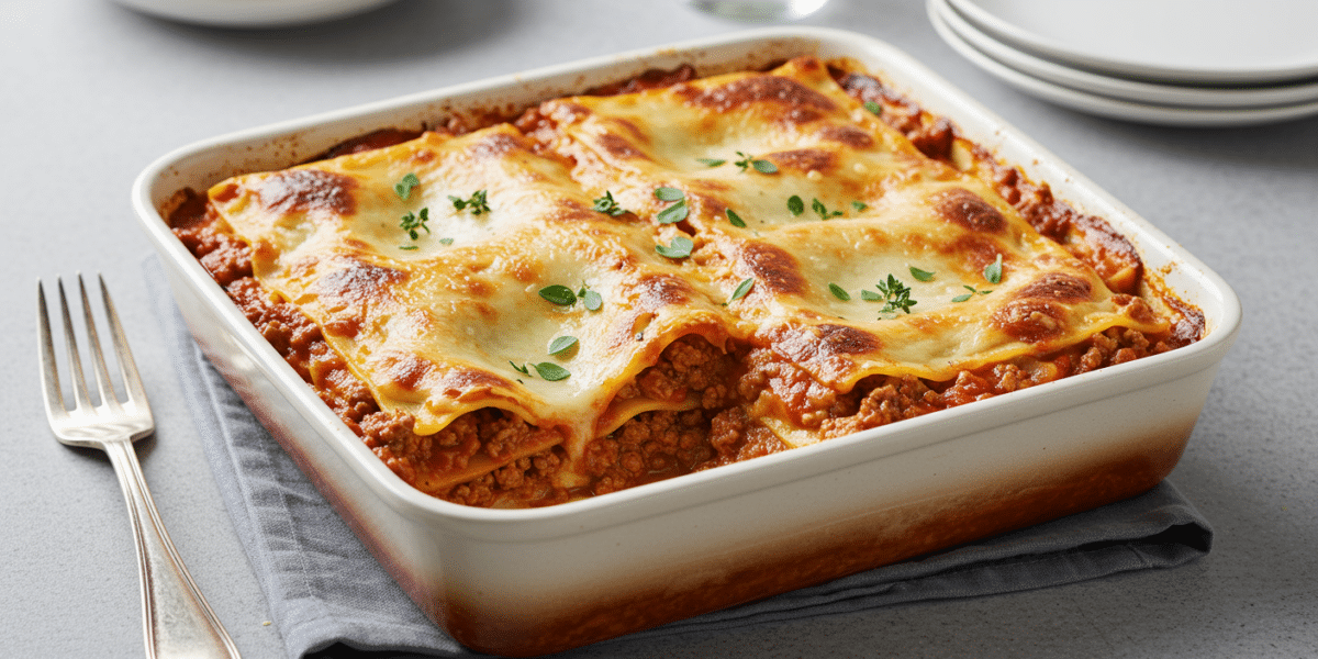 Lasagnes sans lactose à la bolognaise