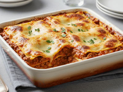 Lasagnes sans lactose à la bolognaise