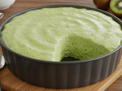 Mousse légère de kiwi sans gluten et sans lactose