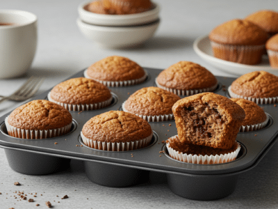 Muffins moelleux sans gluten aux pépites de chocolat
