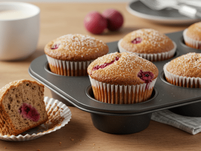 Muffins sans gluten moelleux aux fruits rouges