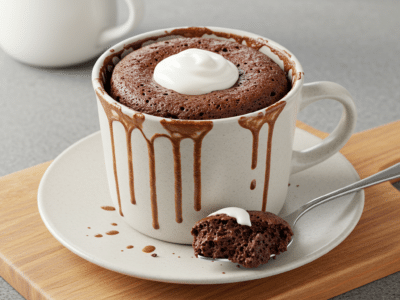 Mug Cake Chocolat Sans Gluten Sans Lactose