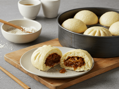 Pain Bao Sans Gluten – Brioché Vapeur Moelleux et Léger