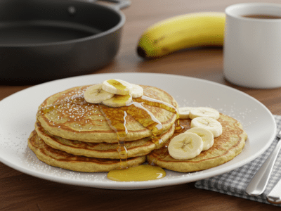 Pancakes à la banane sans gluten moelleux et rapides