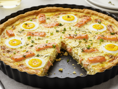 Quiche au saumon sans gluten