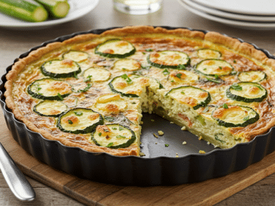 Quiche sans pâte et sans gluten aux légumes et fromage