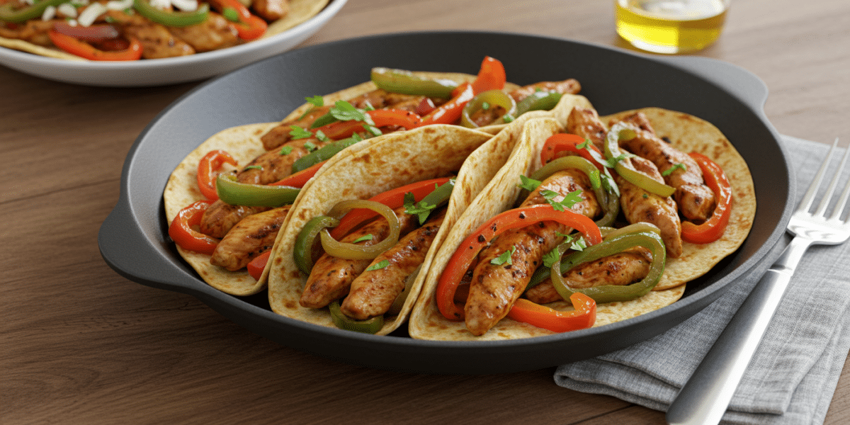 Recette de Fajitas sans gluten aux légumes et poulet