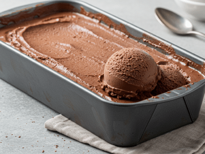 Recette de glace au chocolat sans lactose