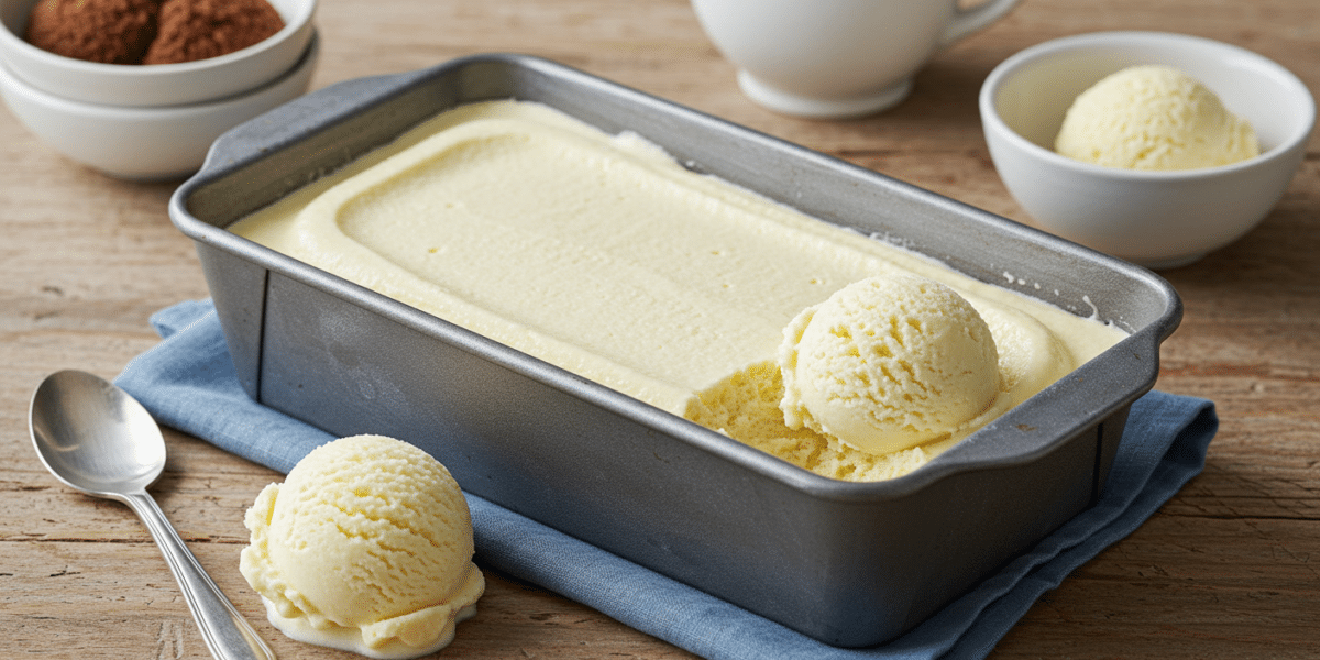 Recette de glace maison sans lactose à la vanille