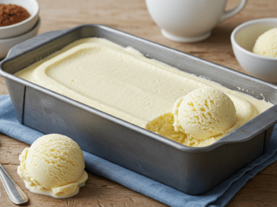 Recette de glace maison sans lactose à la vanille