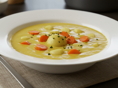 Soupe de Potimarron Sans Gluten ni Lactose
