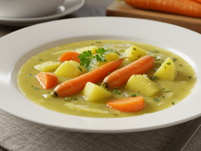Soupe de légumes maison sans gluten et sans lactose