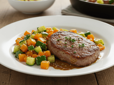 Steak végétarien sans gluten à base de légumes et légumineuses
