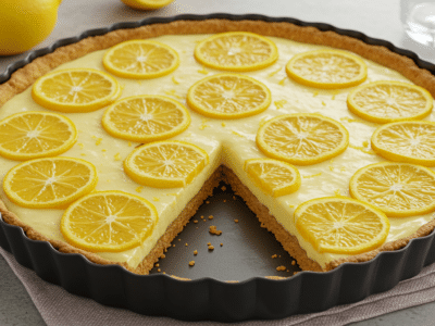 Tarte au citron sans gluten et sans lactose