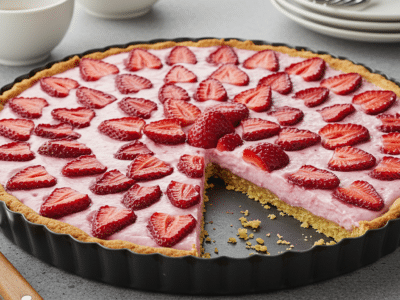 Tarte aux fraises sans gluten et sans lactose