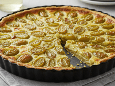 Tarte aux poireaux sans gluten