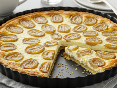 Tarte aux poireaux sans gluten et sans lactose