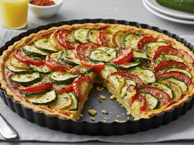 Tarte sans gluten aux légumes de saison