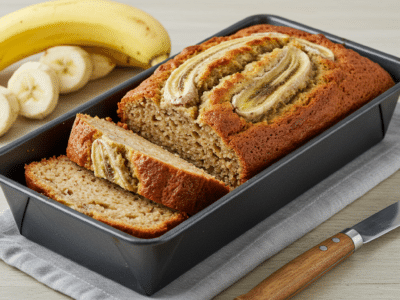 Banana Bread sans lactose moelleux et savoureux