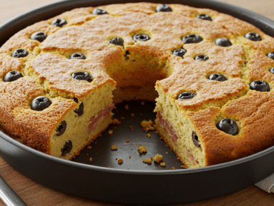 Cake aux olives et jambon sans gluten