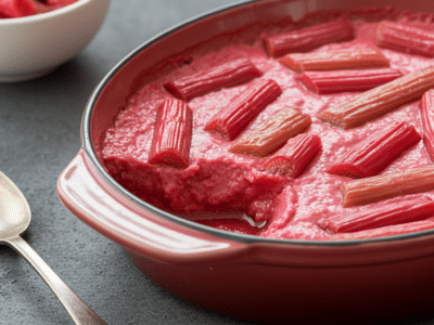 Compote de rhubarbe sans lactose
